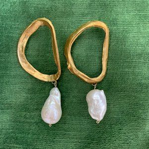 ALIGHIERI Dante Shadow Earrings - 24K gold/Freshwater Pearl